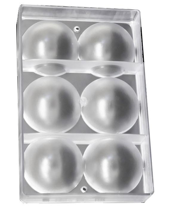 チョコレート型,Chocolate mold,ChocolateWorld 半球7cm 球体 6個取り