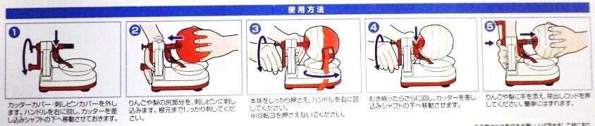リンゴの皮むき